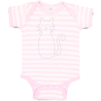 Baby Clothes Cat Mom Dad White Sits Baby Bodysuits Boy & Girl Cotton