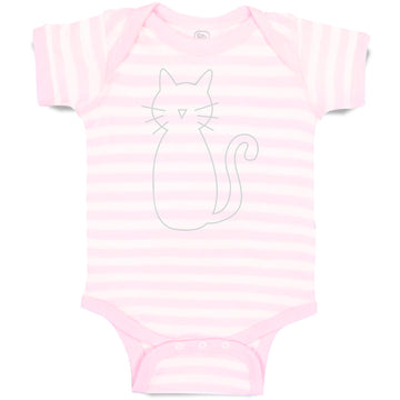 Baby Clothes Cat Mom Dad White Sits Baby Bodysuits Boy & Girl Cotton
