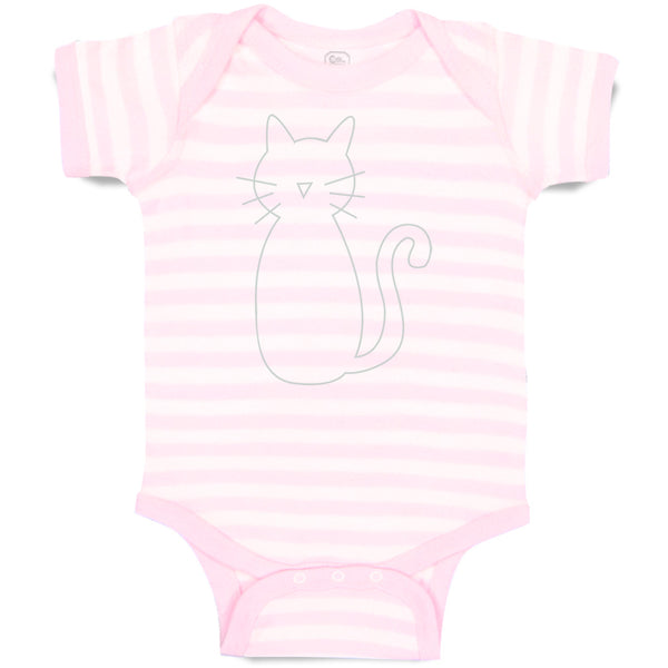 Baby Clothes Cat Mom Dad White Sits Baby Bodysuits Boy & Girl Cotton