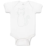 Baby Clothes Cat Mom Dad White Sits Baby Bodysuits Boy & Girl Cotton