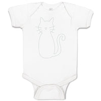 Baby Clothes Cat Mom Dad White Sits Baby Bodysuits Boy & Girl Cotton