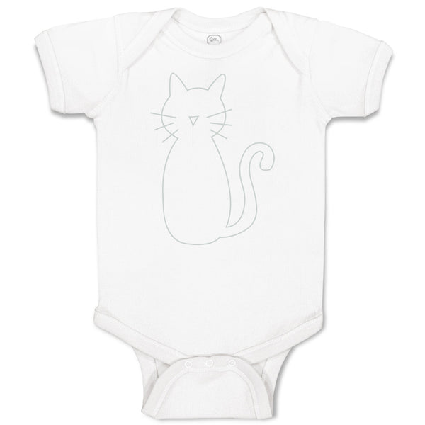 Baby Clothes Cat Mom Dad White Sits Baby Bodysuits Boy & Girl Cotton