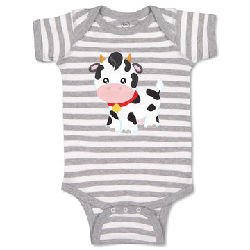 Baby Clothes Cow Bell Farm Baby Bodysuits Boy & Girl Newborn Clothes Cotton