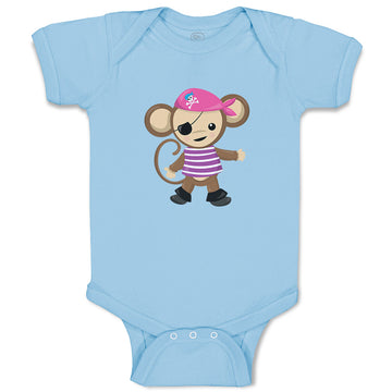 Baby Clothes 1 Eye Monkey Pirate Safari Baby Bodysuits Boy & Girl Cotton