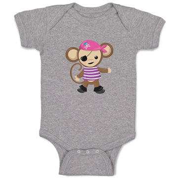 Baby Clothes 1 Eye Monkey Pirate Safari Baby Bodysuits Boy & Girl Cotton