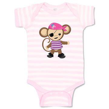 Baby Clothes 1 Eye Monkey Pirate Safari Baby Bodysuits Boy & Girl Cotton