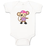Baby Clothes 1 Eye Monkey Pirate Safari Baby Bodysuits Boy & Girl Cotton