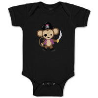 Baby Clothes 1 Eye Monkey Captain Safari Baby Bodysuits Boy & Girl Cotton