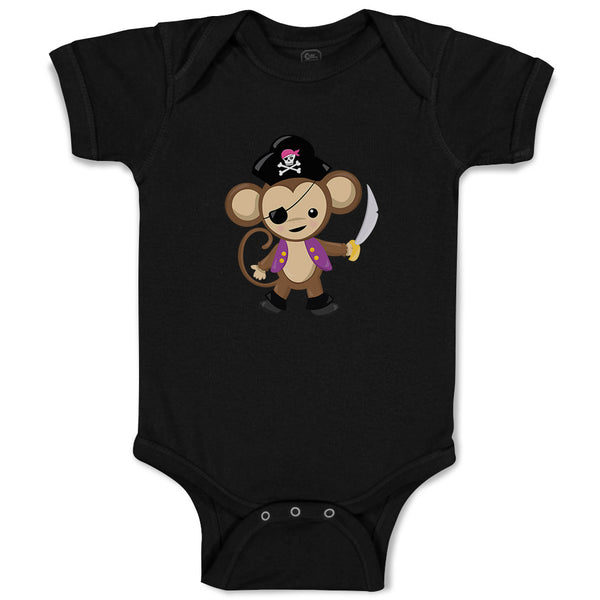 Baby Clothes 1 Eye Monkey Captain Safari Baby Bodysuits Boy & Girl Cotton