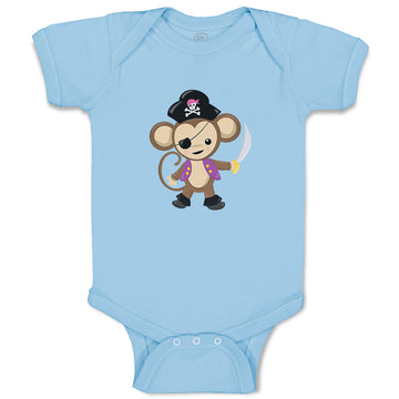 Baby Clothes 1 Eye Monkey Captain Safari Baby Bodysuits Boy & Girl Cotton
