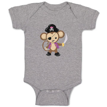 Baby Clothes 1 Eye Monkey Captain Safari Baby Bodysuits Boy & Girl Cotton