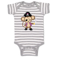 Baby Clothes 1 Eye Monkey Captain Safari Baby Bodysuits Boy & Girl Cotton