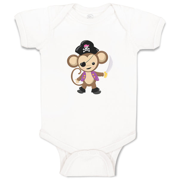 Baby Clothes 1 Eye Monkey Captain Safari Baby Bodysuits Boy & Girl Cotton