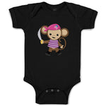 Baby Clothes Monkey Pirate Safari Baby Bodysuits Boy & Girl Cotton