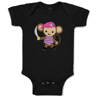 Baby Clothes Monkey Pirate Safari Baby Bodysuits Boy & Girl Cotton