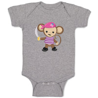 Baby Clothes Monkey Pirate Safari Baby Bodysuits Boy & Girl Cotton