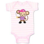 Baby Clothes Monkey Pirate Safari Baby Bodysuits Boy & Girl Cotton