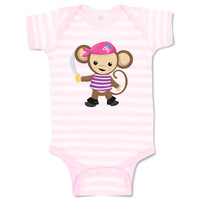 Baby Clothes Monkey Pirate Safari Baby Bodysuits Boy & Girl Cotton