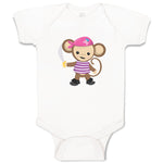 Baby Clothes Monkey Pirate Safari Baby Bodysuits Boy & Girl Cotton