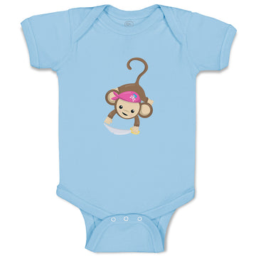 Baby Clothes Monkey Pirate Sword Safari Baby Bodysuits Boy & Girl Cotton