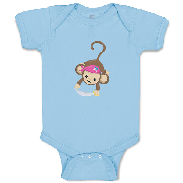 Baby Clothes Monkey Pirate Sword Safari Baby Bodysuits Boy & Girl Cotton