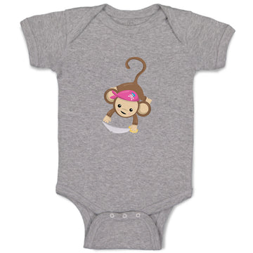 Baby Clothes Monkey Pirate Sword Safari Baby Bodysuits Boy & Girl Cotton