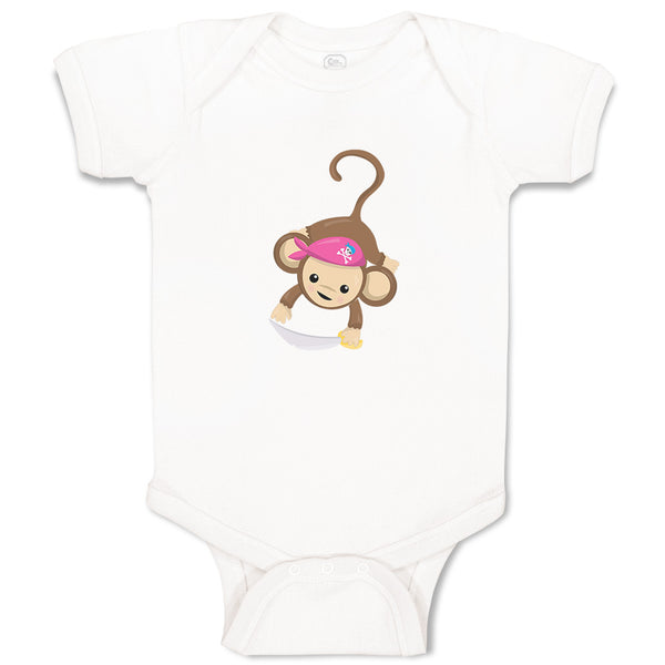 Baby Clothes Monkey Pirate Sword Safari Baby Bodysuits Boy & Girl Cotton