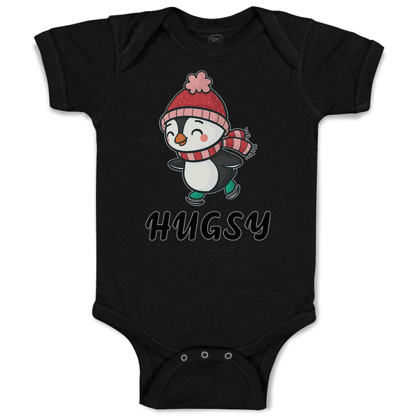 Baby Clothes Cute Hugsy Penguin on Scarf and Cap Ice Skating Sport Cotton