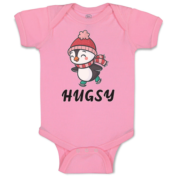 Baby Clothes Cute Hugsy Penguin on Scarf and Cap Ice Skating Sport Cotton