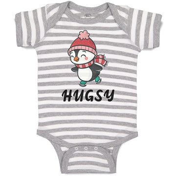 Baby Clothes Cute Hugsy Penguin on Scarf and Cap Ice Skating Sport Cotton