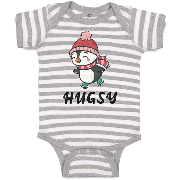 Baby Clothes Cute Hugsy Penguin on Scarf and Cap Ice Skating Sport Cotton