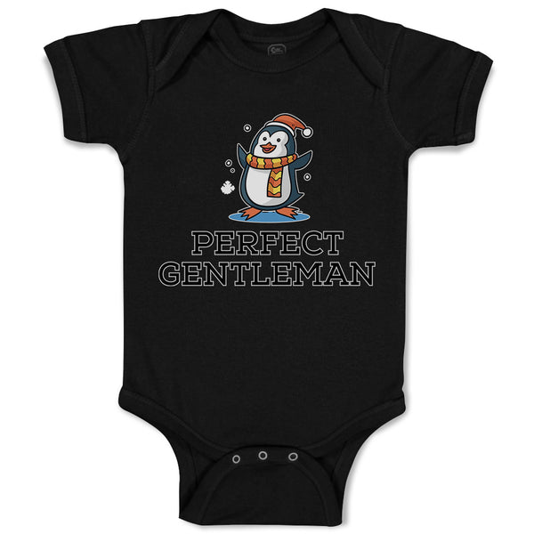 Baby Clothes Perfect Gentleman Penguin Waterbird Christmas Costume Scarf and Cap