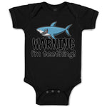 Baby Clothes Warning I'M Teething! Shark Humour Marine Fish Baby Bodysuits