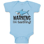 Baby Clothes Warning I'M Teething! Shark Humour Marine Fish Baby Bodysuits