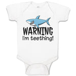 Baby Clothes Warning I'M Teething! Shark Humour Marine Fish Baby Bodysuits