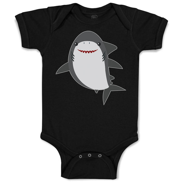 Baby Clothes Marine Fish Shark and Toothlike Scale Baby Bodysuits Cotton