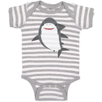 Baby Clothes Marine Fish Shark and Toothlike Scale Baby Bodysuits Cotton