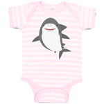 Baby Clothes Marine Fish Shark and Toothlike Scale Baby Bodysuits Cotton