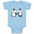 Baby Clothes Little Twin Penguins Sibling Flightless Bird Baby Bodysuits Cotton