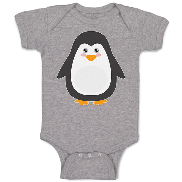 Baby Clothes Cute Aquamarine Fatty Penguin Gesture Baby Bodysuits Cotton