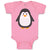 Baby Clothes Cute Aquamarine Fatty Penguin Gesture Baby Bodysuits Cotton