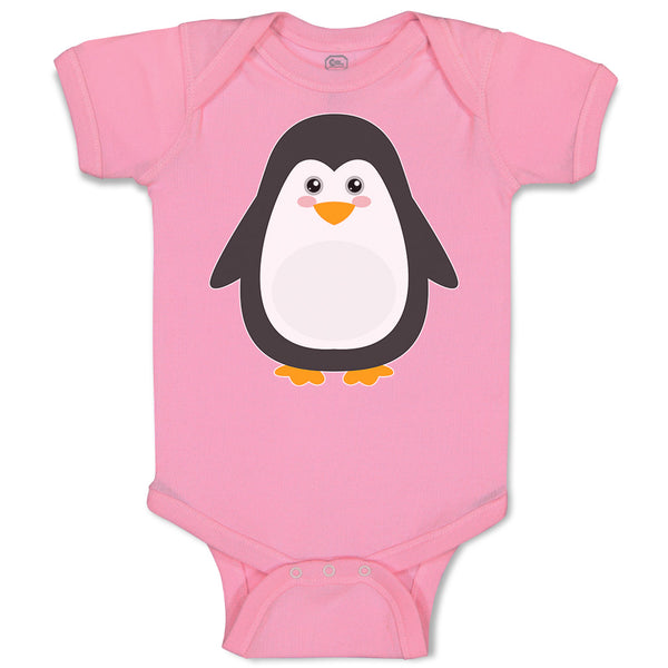 Baby Clothes Cute Aquamarine Fatty Penguin Gesture Baby Bodysuits Cotton
