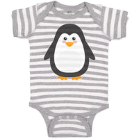 Baby Clothes Cute Aquamarine Fatty Penguin Gesture Baby Bodysuits Cotton