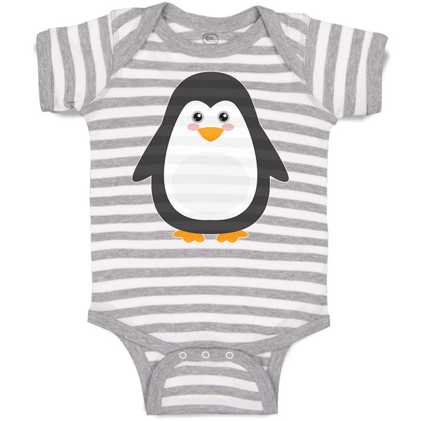 Baby Clothes Cute Aquamarine Fatty Penguin Gesture Baby Bodysuits Cotton