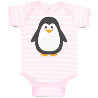 Baby Clothes Cute Aquamarine Fatty Penguin Gesture Baby Bodysuits Cotton