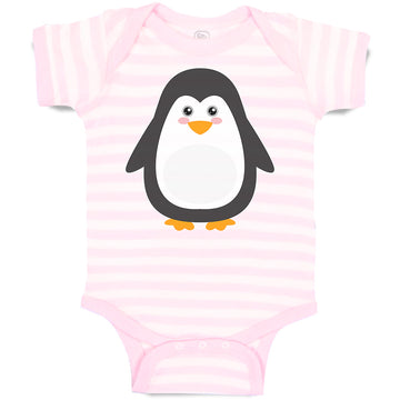 Baby Clothes Cute Aquamarine Fatty Penguin Gesture Baby Bodysuits Cotton