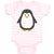 Baby Clothes Cute Aquamarine Fatty Penguin Gesture Baby Bodysuits Cotton
