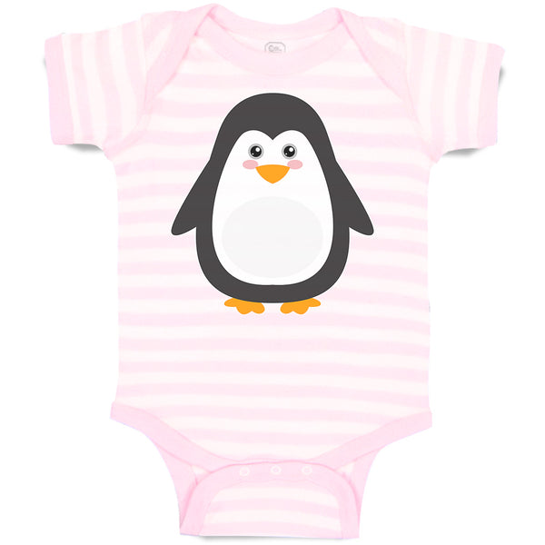 Baby Clothes Cute Aquamarine Fatty Penguin Gesture Baby Bodysuits Cotton