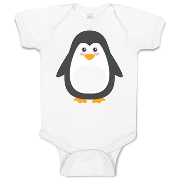 Baby Clothes Cute Aquamarine Fatty Penguin Gesture Baby Bodysuits Cotton