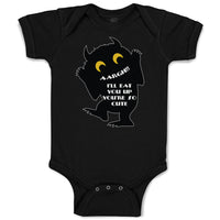 Baby Clothes Scaring Aargh!! I'Ll You'Re Cute Silhouette Spooky Baby Bodysuits